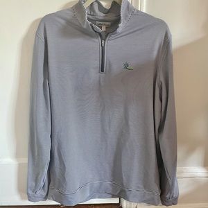 Peter Millard Liberty national 1/4 zip pullover in navy stripe. Size L